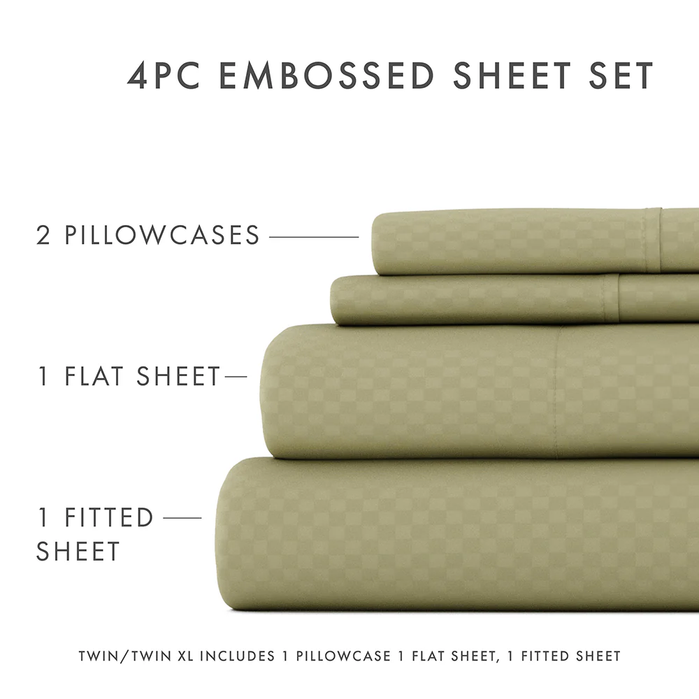 Checkered Embossed 4-Piece Sheet Set (Sale) - Image 26