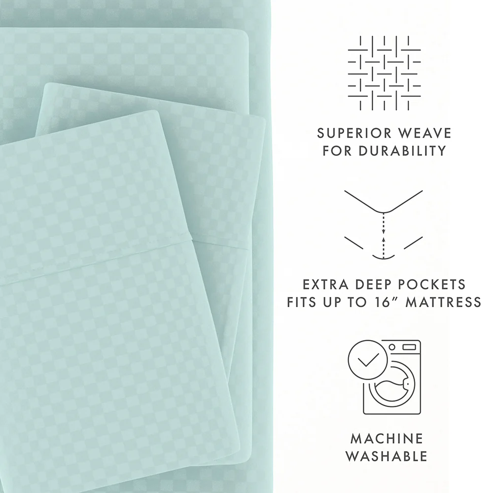 Checkered Embossed 4-Piece Sheet Set (Sale) - Image 33