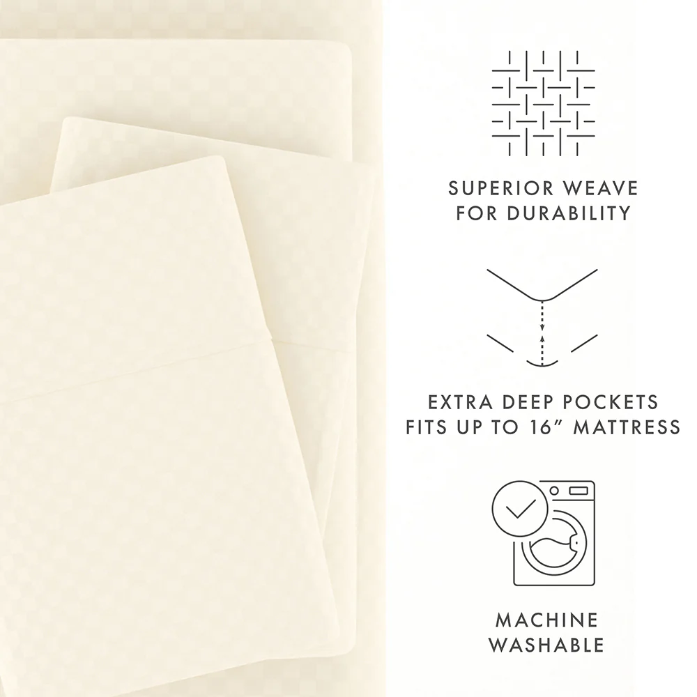Checkered Embossed 4-Piece Sheet Set (Sale) - Image 34