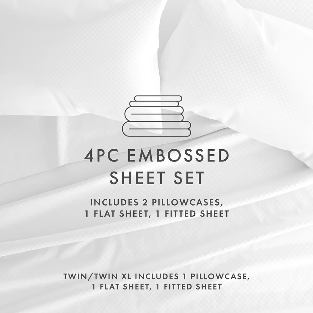 Checkered Embossed 4-Piece Sheet Set (Sale) - Image 41