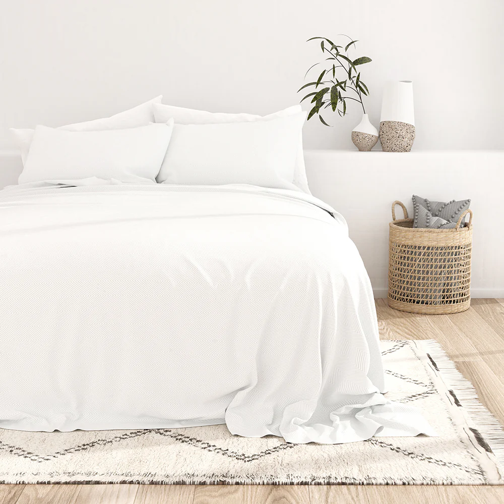 Chevron Embossed 4-Piece Sheet Set (Sale) - Image 16