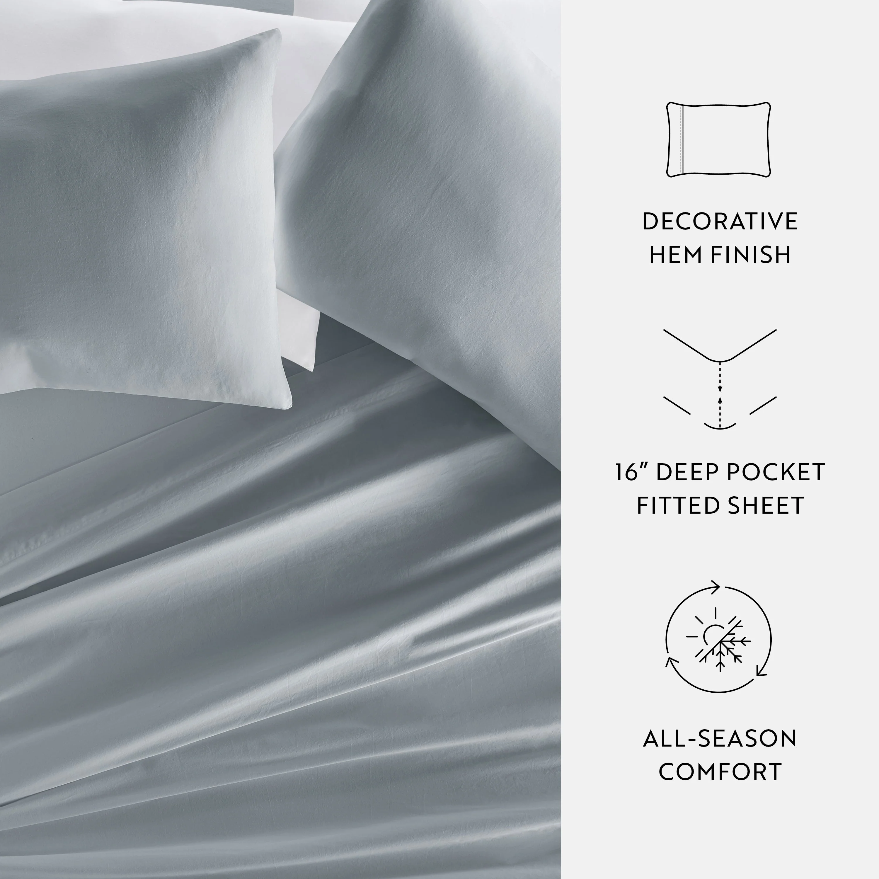 Sale - 4-Piece Long Staple 100% Cotton Sheet Set - Image 54