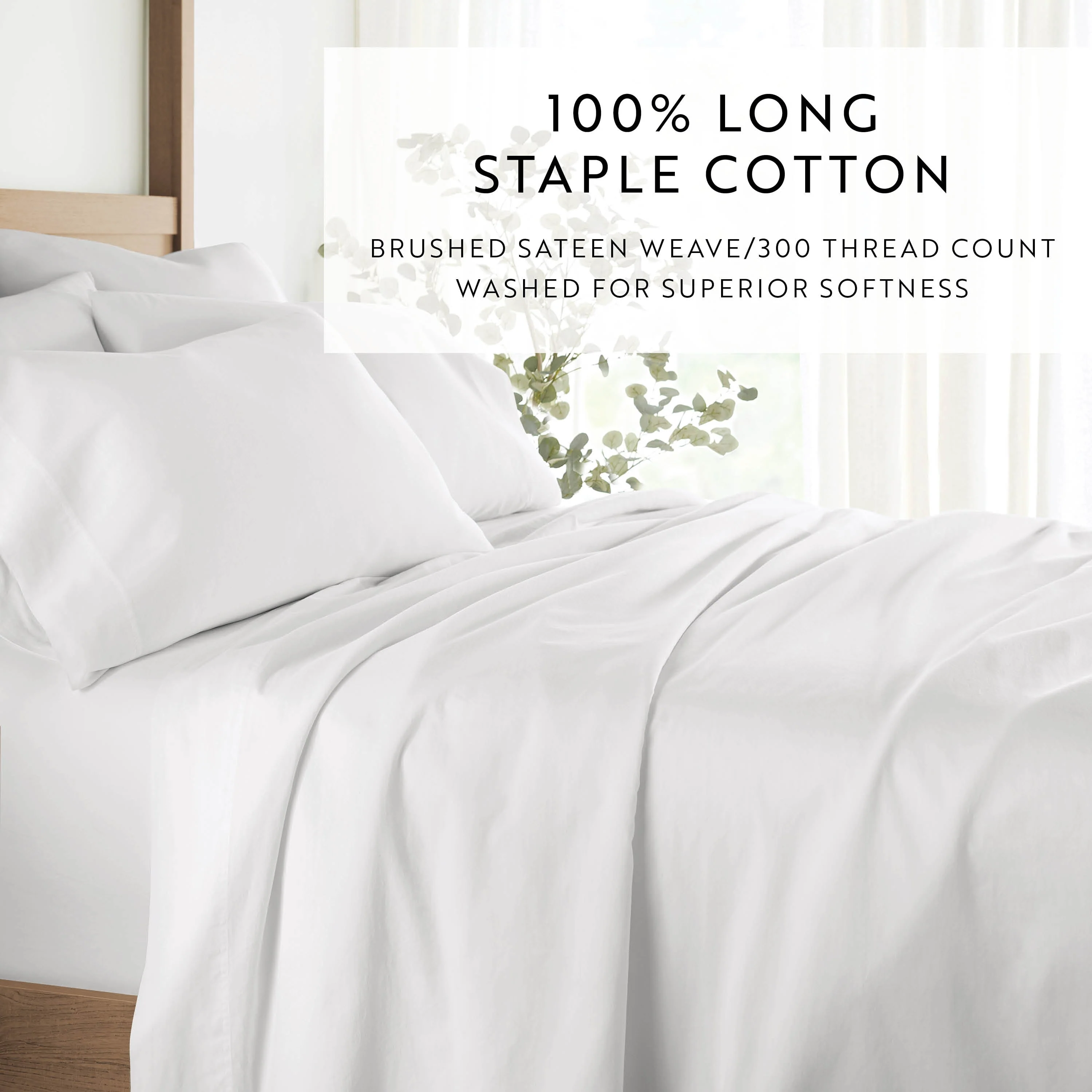 Sale - 4-Piece Long Staple 100% Cotton Sheet Set - Image 56