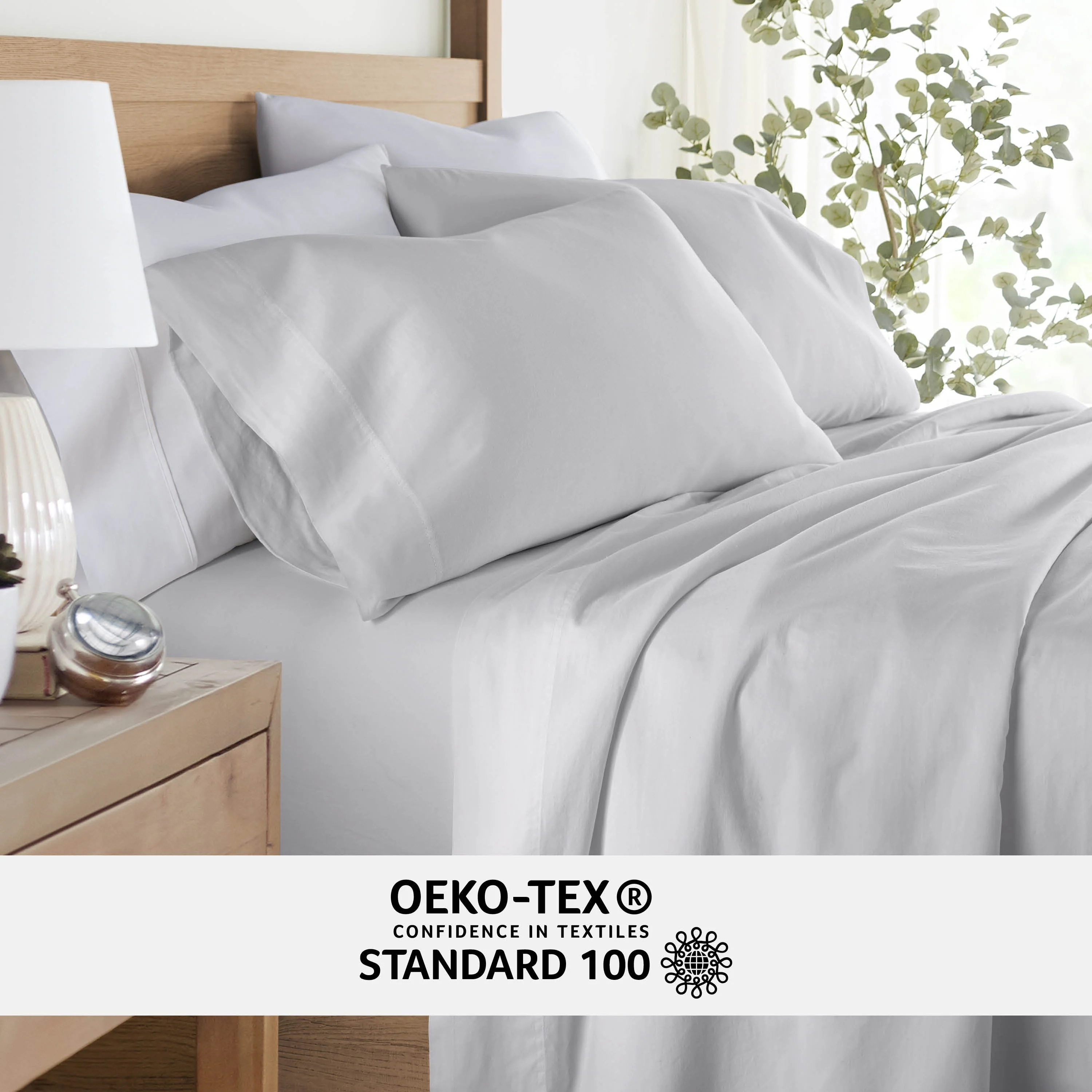 Sale - 4-Piece Long Staple 100% Cotton Sheet Set - Image 62