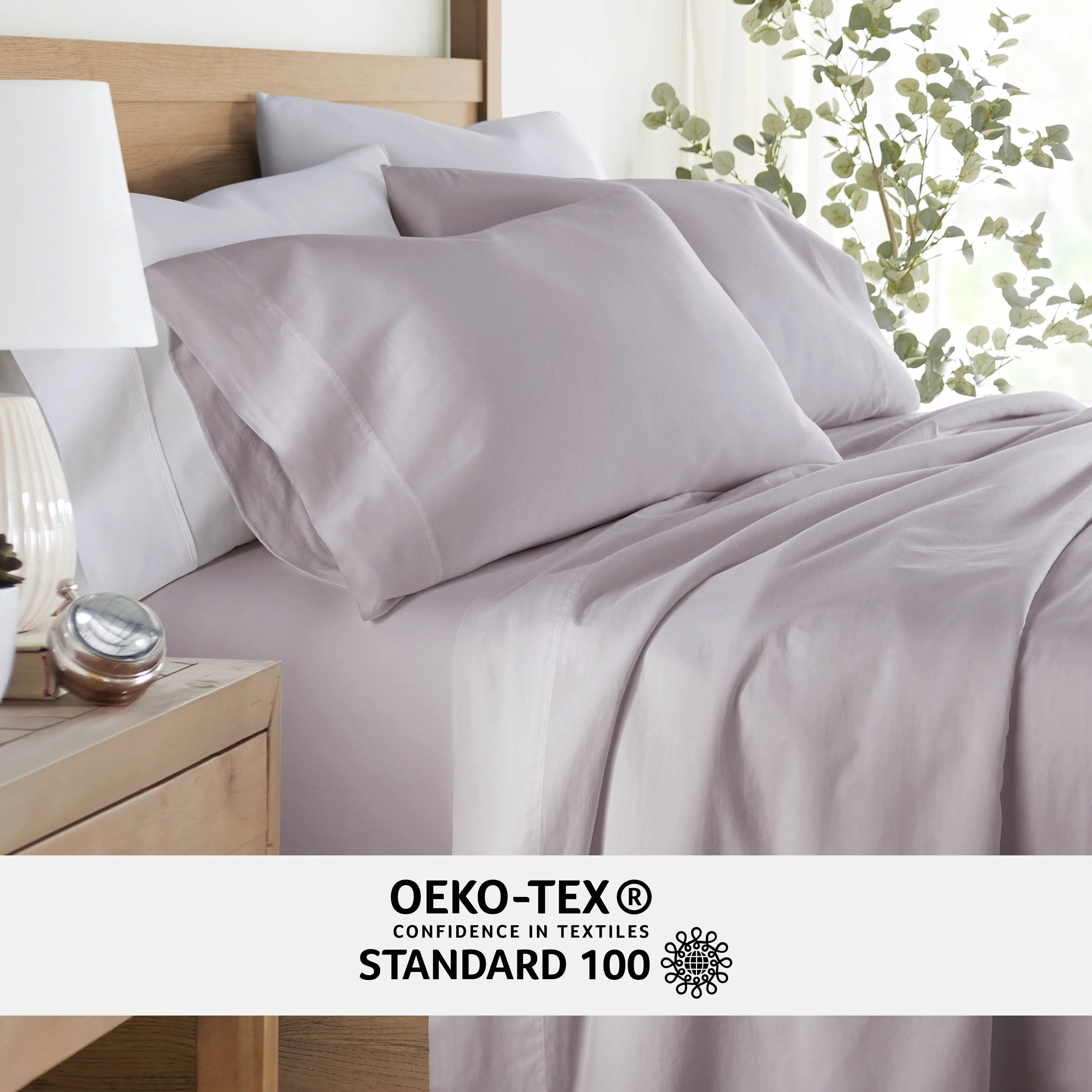 Sale - 4-Piece Long Staple 100% Cotton Sheet Set - Image 64