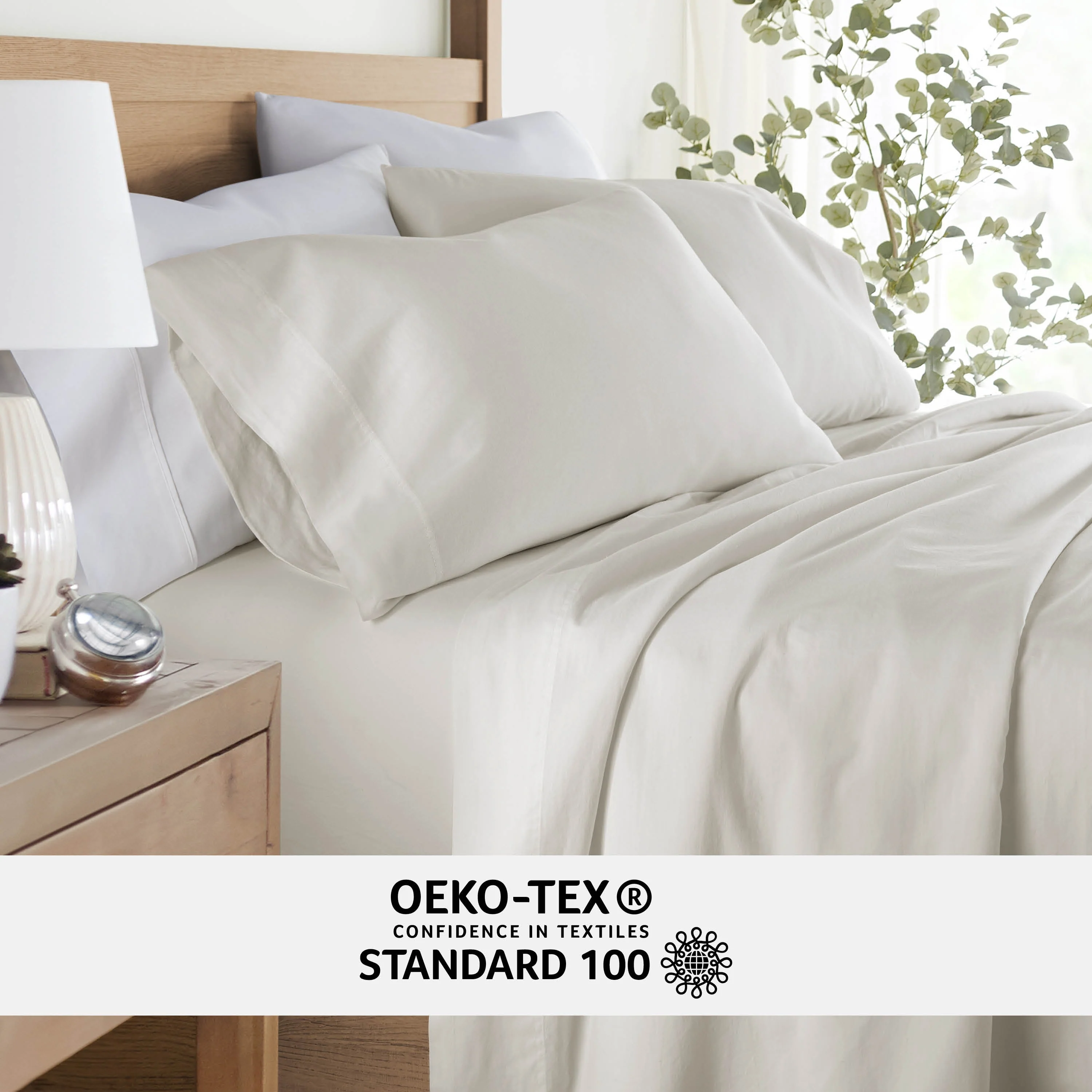Sale - 4-Piece Long Staple 100% Cotton Sheet Set - Image 65
