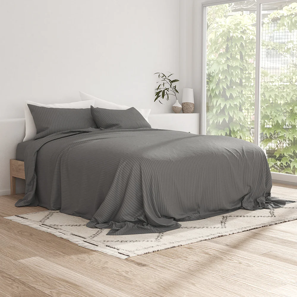 Striped Embossed 4-Piece Sheet Set (Sale) - Image 22