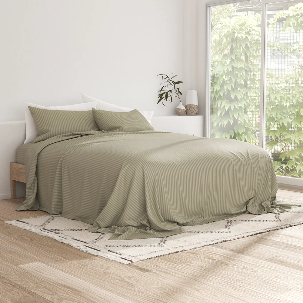 Striped Embossed 4-Piece Sheet Set (Sale) - Image 23