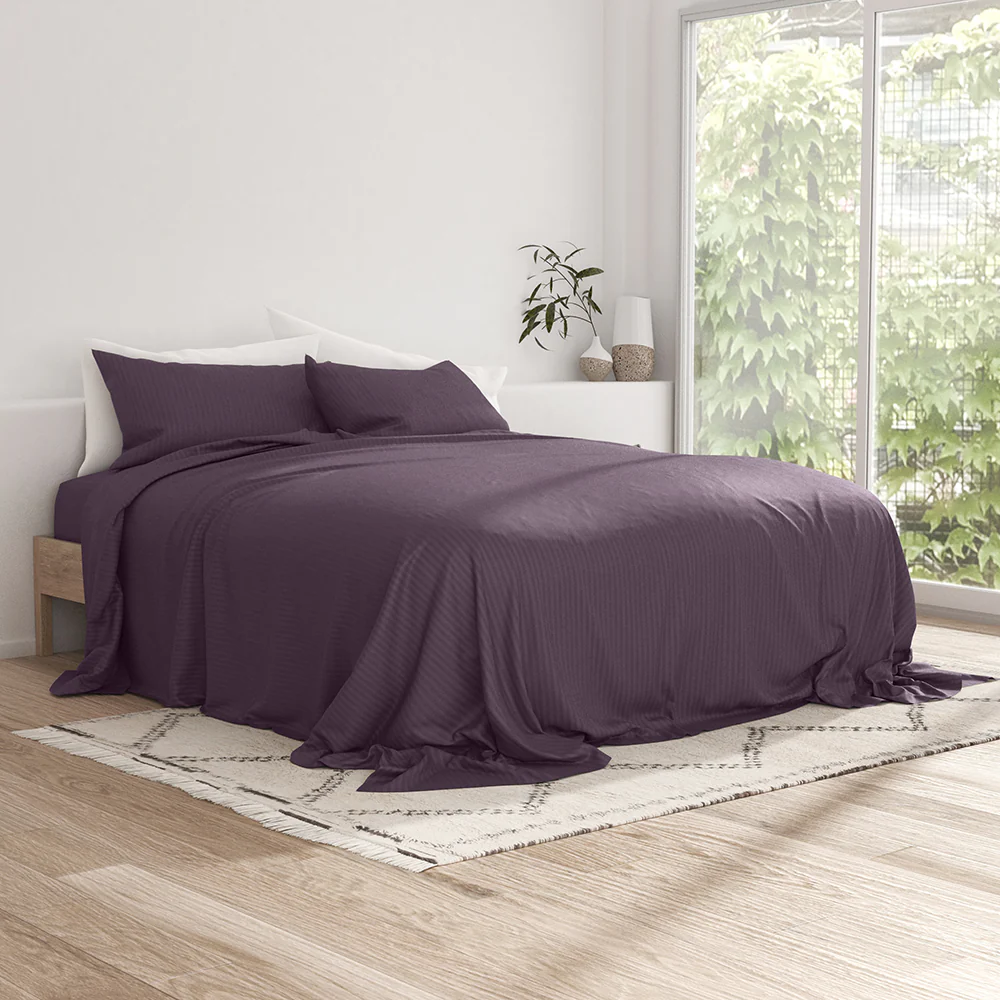 Striped Embossed 4-Piece Sheet Set (Sale) - Image 24