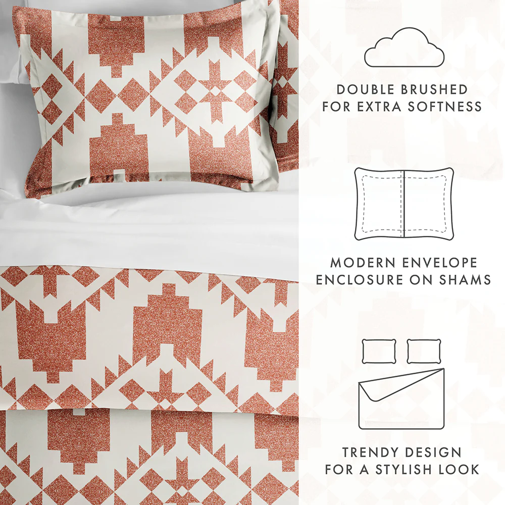 Adobe Diamond Pattern 3-Piece Duvet Cover Set (Sale) - Image 24