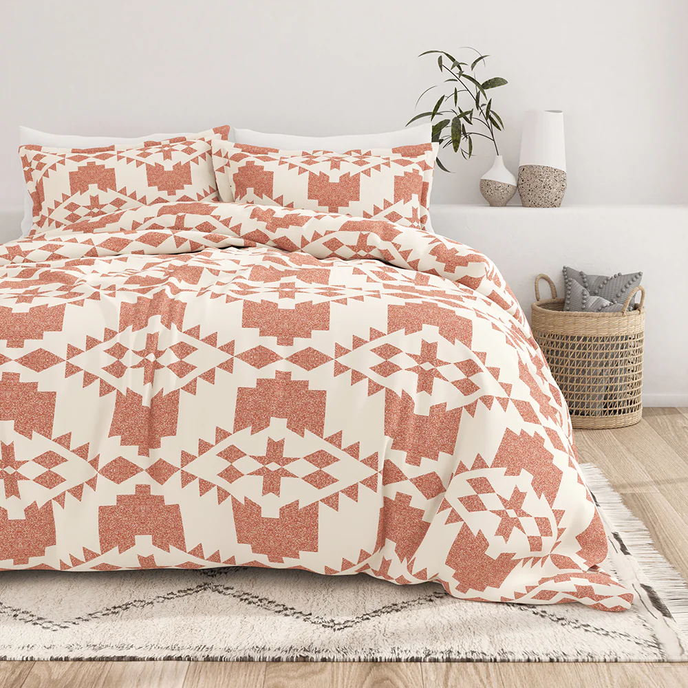 Adobe Diamond Pattern 3-Piece Duvet Cover Set (Sale) - Image 3