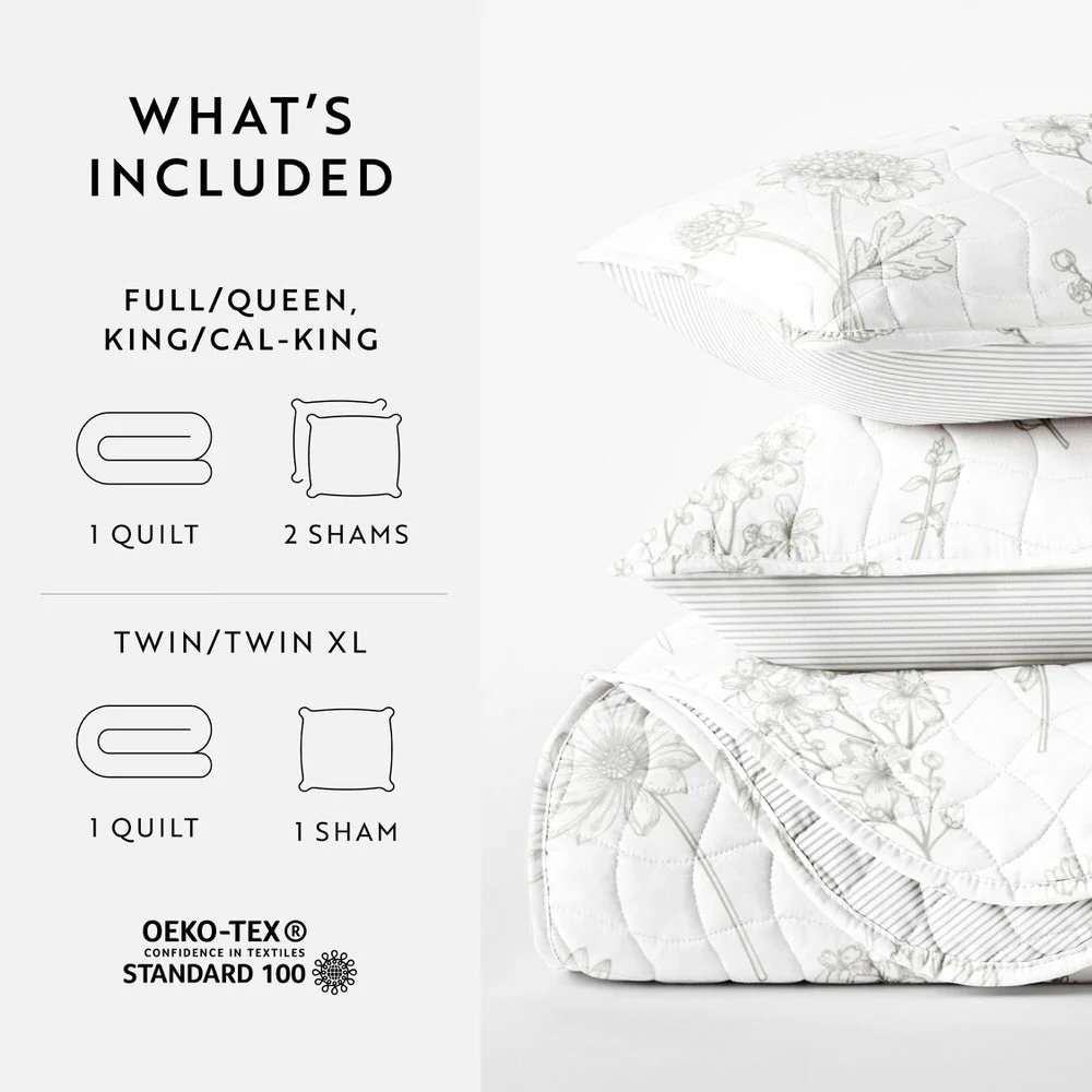 Blooming Daisy Reversible Quilted Coverlet Set (Sale) - Image 11