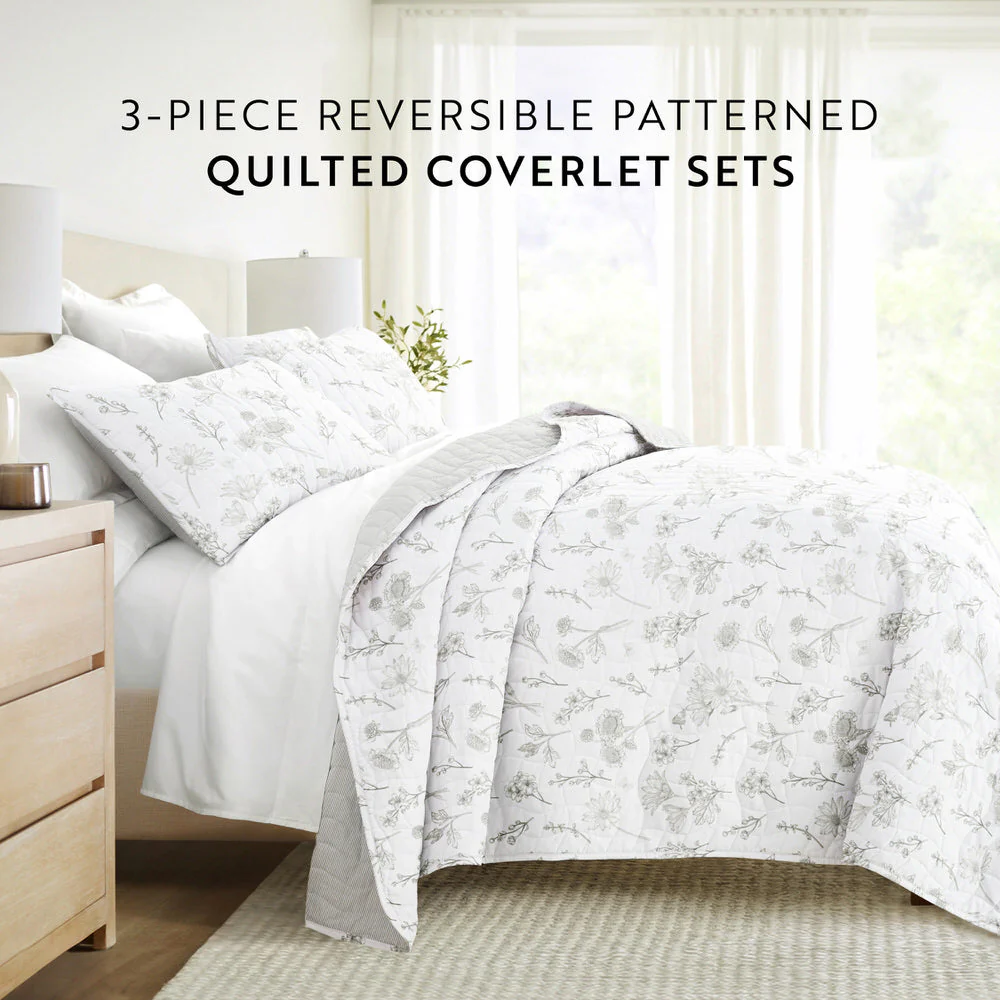 Blooming Daisy Reversible Quilted Coverlet Set (Sale) - Image 7