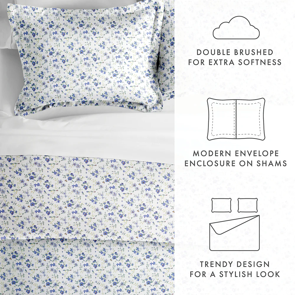 Blossoms Pattern 3-Piece Duvet Cover Set (Sale) - Image 15