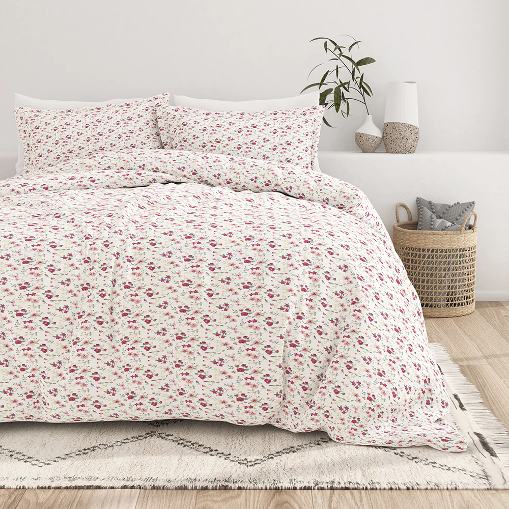 Blossoms Pattern 3-Piece Duvet Cover Set (Sale) - Image 2