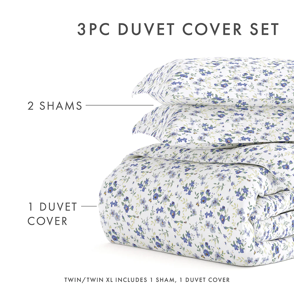 Blossoms Pattern 3-Piece Duvet Cover Set (Sale) - Image 21