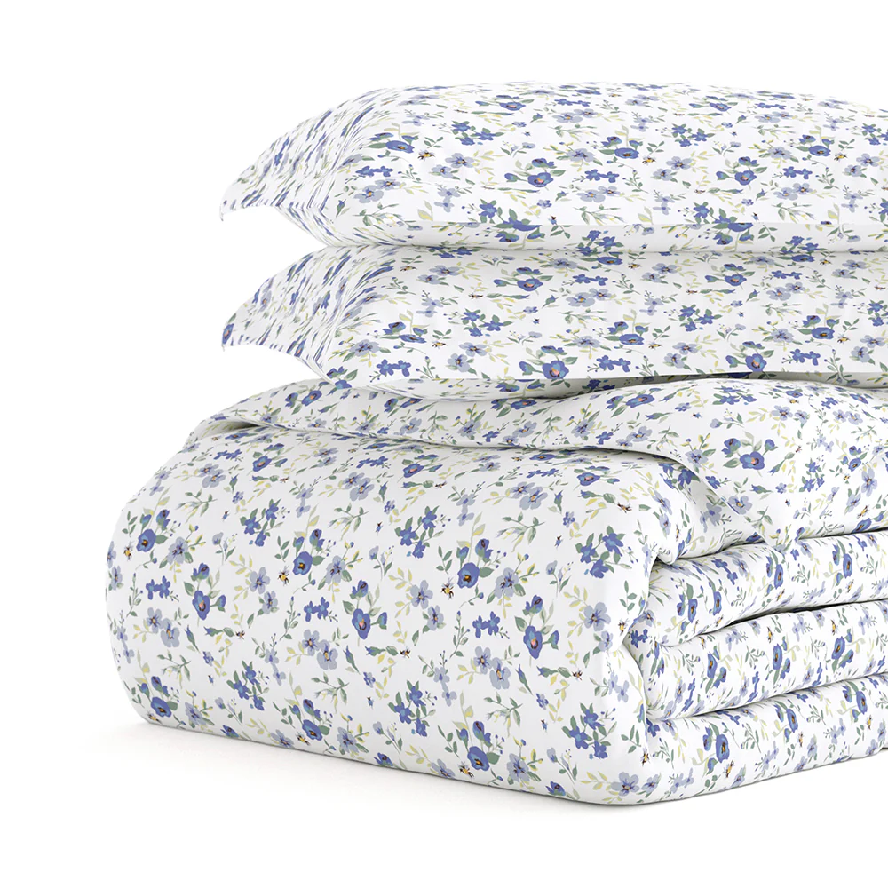 Blossoms Pattern 3-Piece Duvet Cover Set (Sale) - Image 9