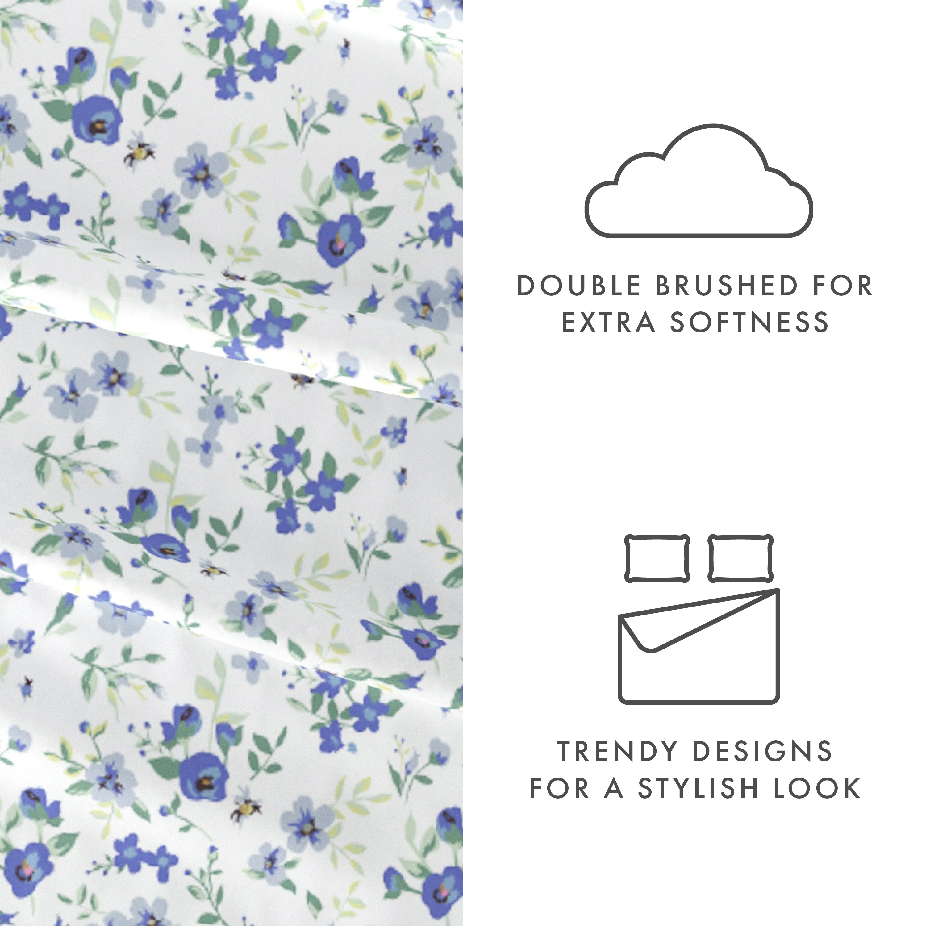 Blossoms Pattern 4-Piece Sheet Set (Sale) - Image 6