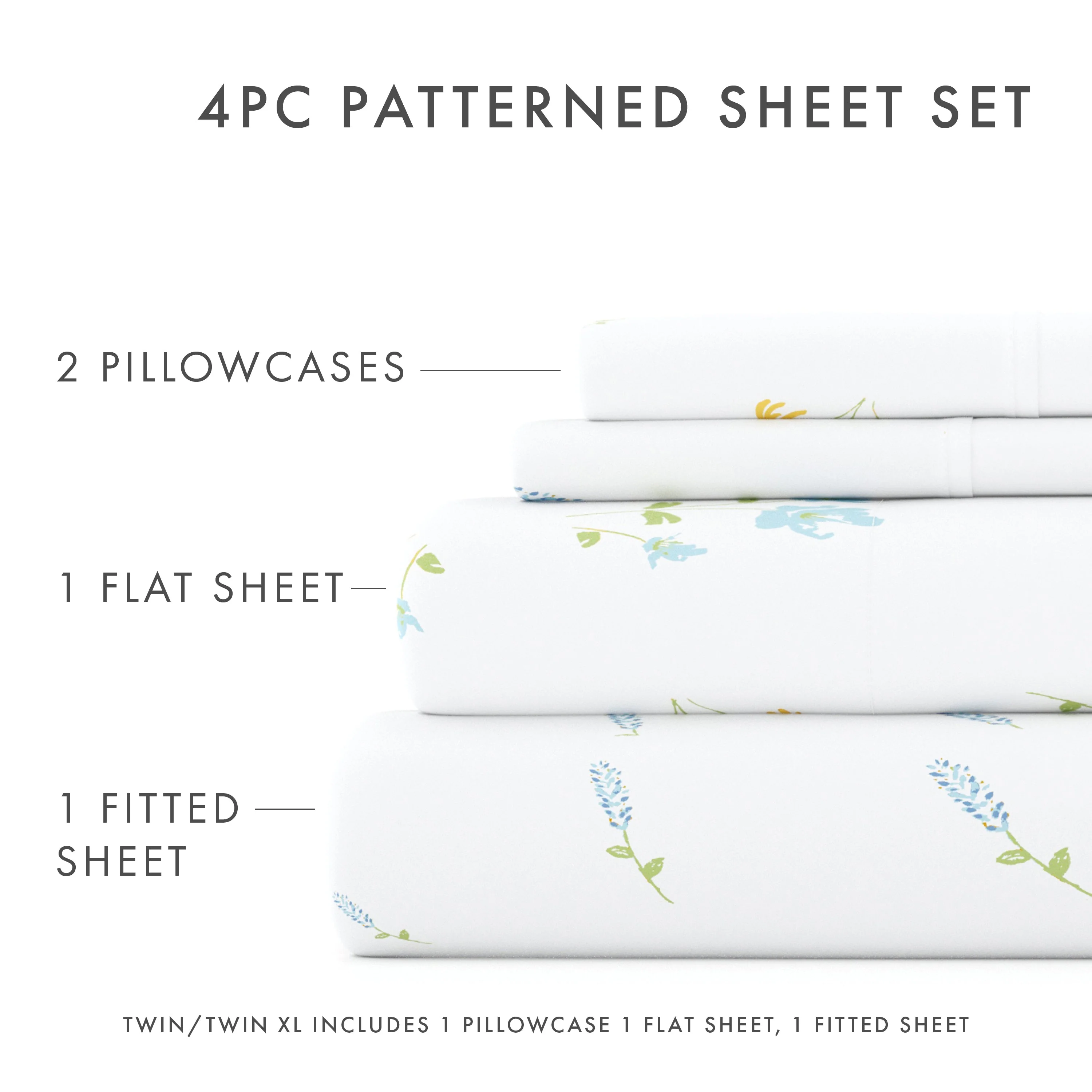 Bluebirds Pattern 4-Piece Sheet Set (Sale) - Image 5