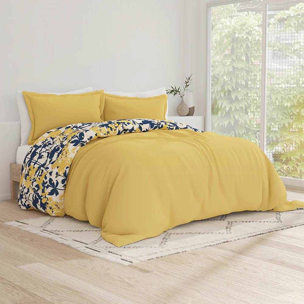Boho Flower Pattern 3-Piece Reversible Duvet Cover Set (Sale) - Image 11