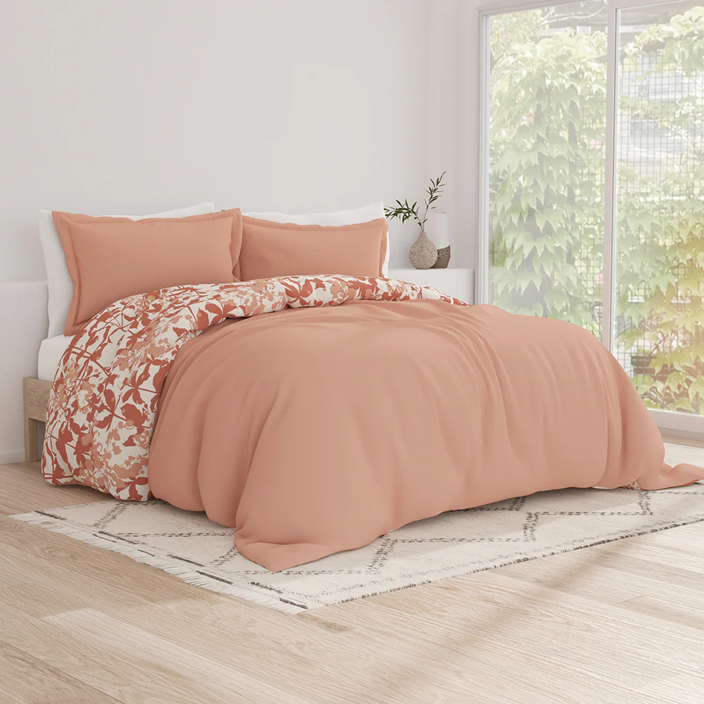 Boho Flower Pattern 3-Piece Reversible Duvet Cover Set (Sale) - Image 12