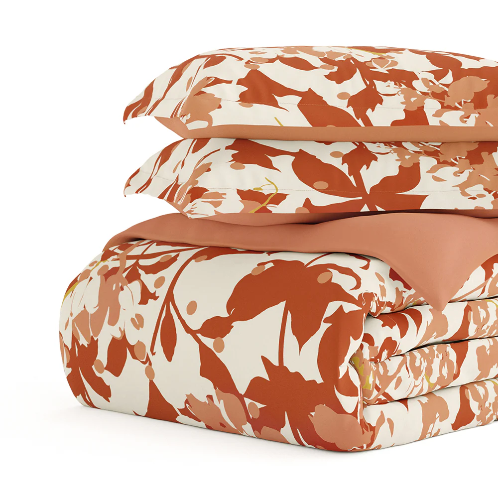 Boho Flower Pattern 3-Piece Reversible Duvet Cover Set (Sale) - Image 21