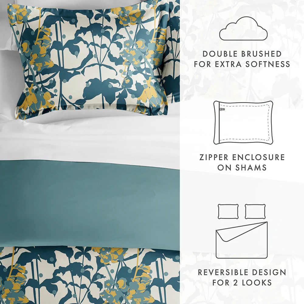 Boho Flower Pattern 3-Piece Reversible Duvet Cover Set (Sale) - Image 28