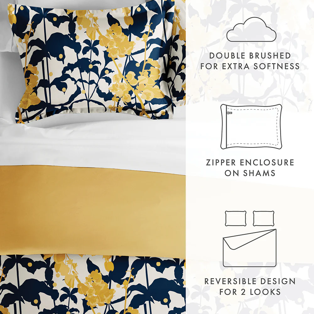 Boho Flower Pattern 3-Piece Reversible Duvet Cover Set (Sale) - Image 29
