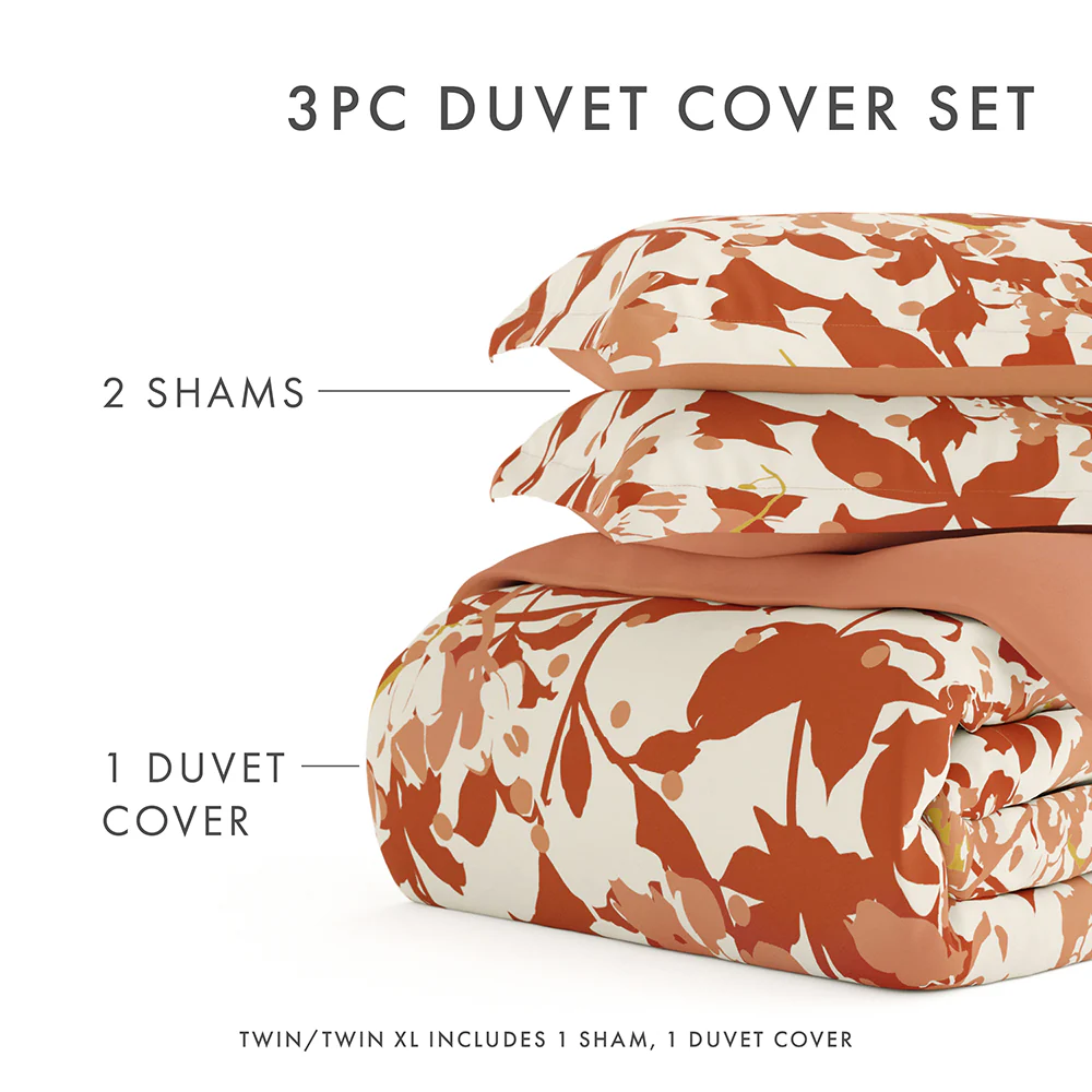 Boho Flower Pattern 3-Piece Reversible Duvet Cover Set (Sale) - Image 39