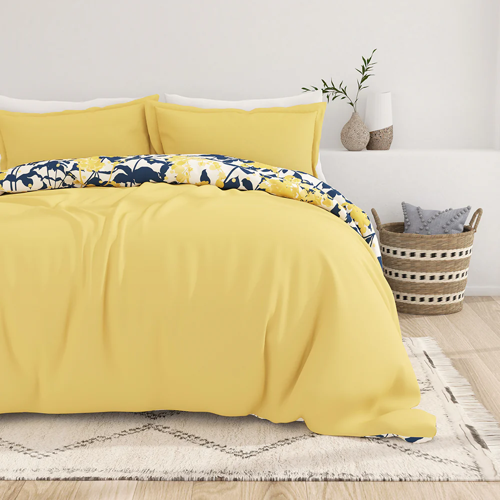 Boho Flower Pattern 3-Piece Reversible Duvet Cover Set (Sale) - Image 5