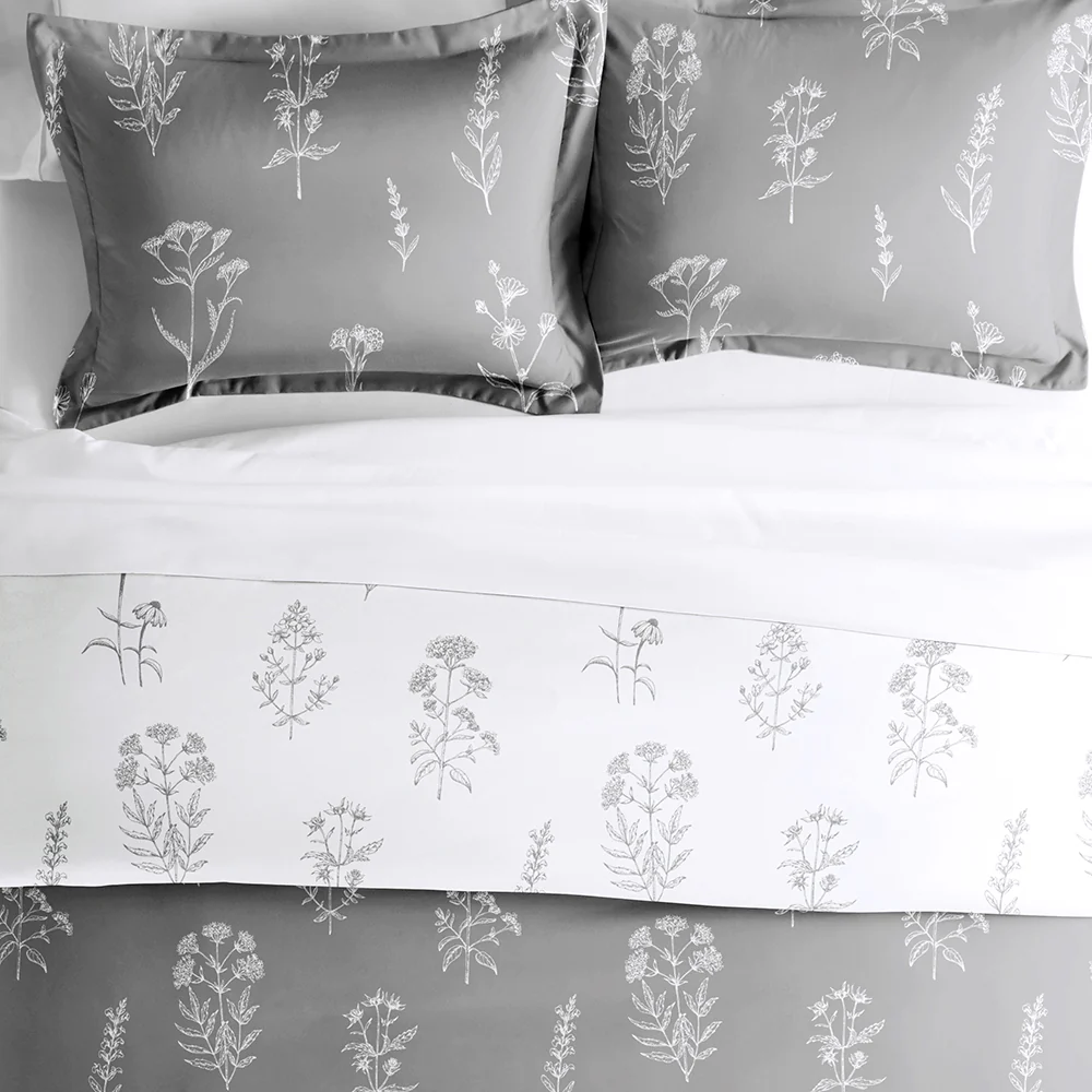 Botany Floral Pattern 3-Piece Reversible Duvet Cover Set (Sale) - Image 5
