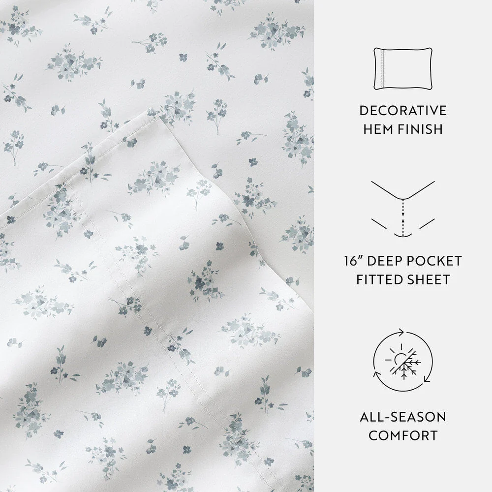 Bouquet Bliss 4-Piece Long Staple Cotton Sheet Set (Sale) - Image 11