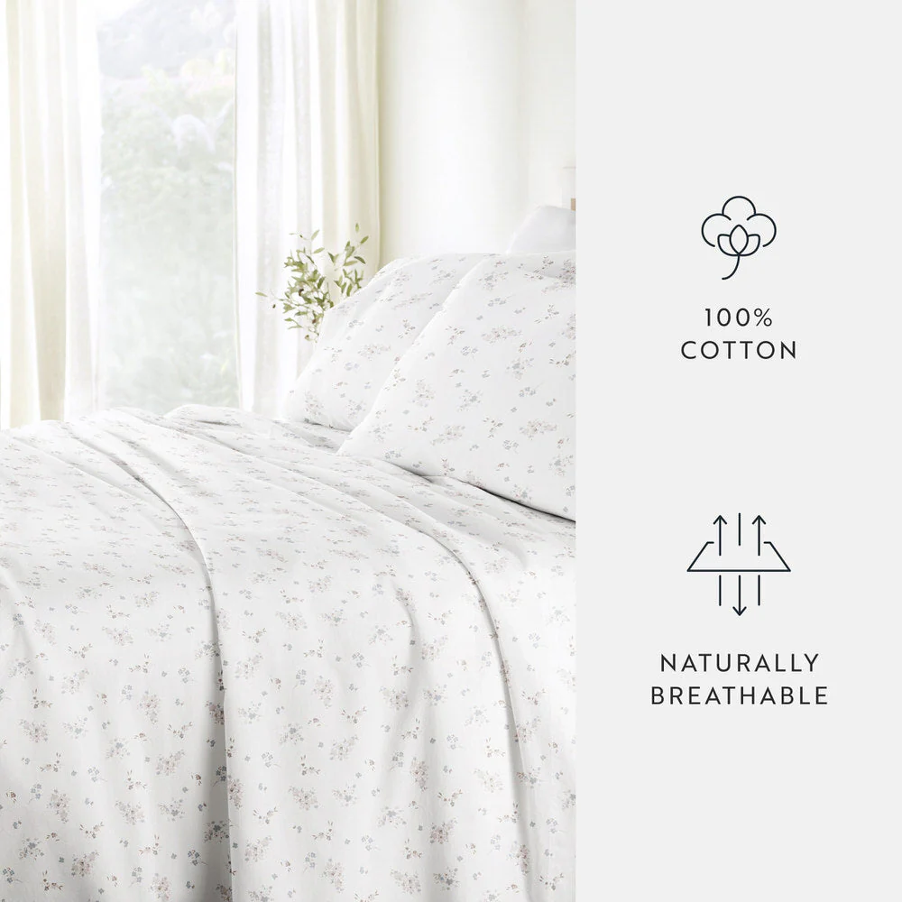 Bouquet Bliss 4-Piece Long Staple Cotton Sheet Set (Sale) - Image 16