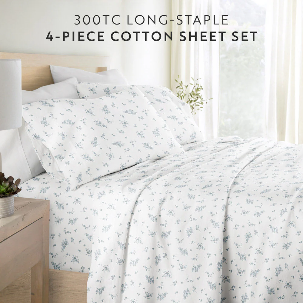 Bouquet Bliss 4-Piece Long Staple Cotton Sheet Set (Sale) - Image 17