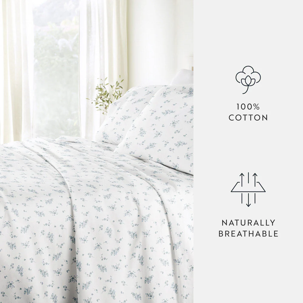 Bouquet Bliss 4-Piece Long Staple Cotton Sheet Set (Sale) - Image 19