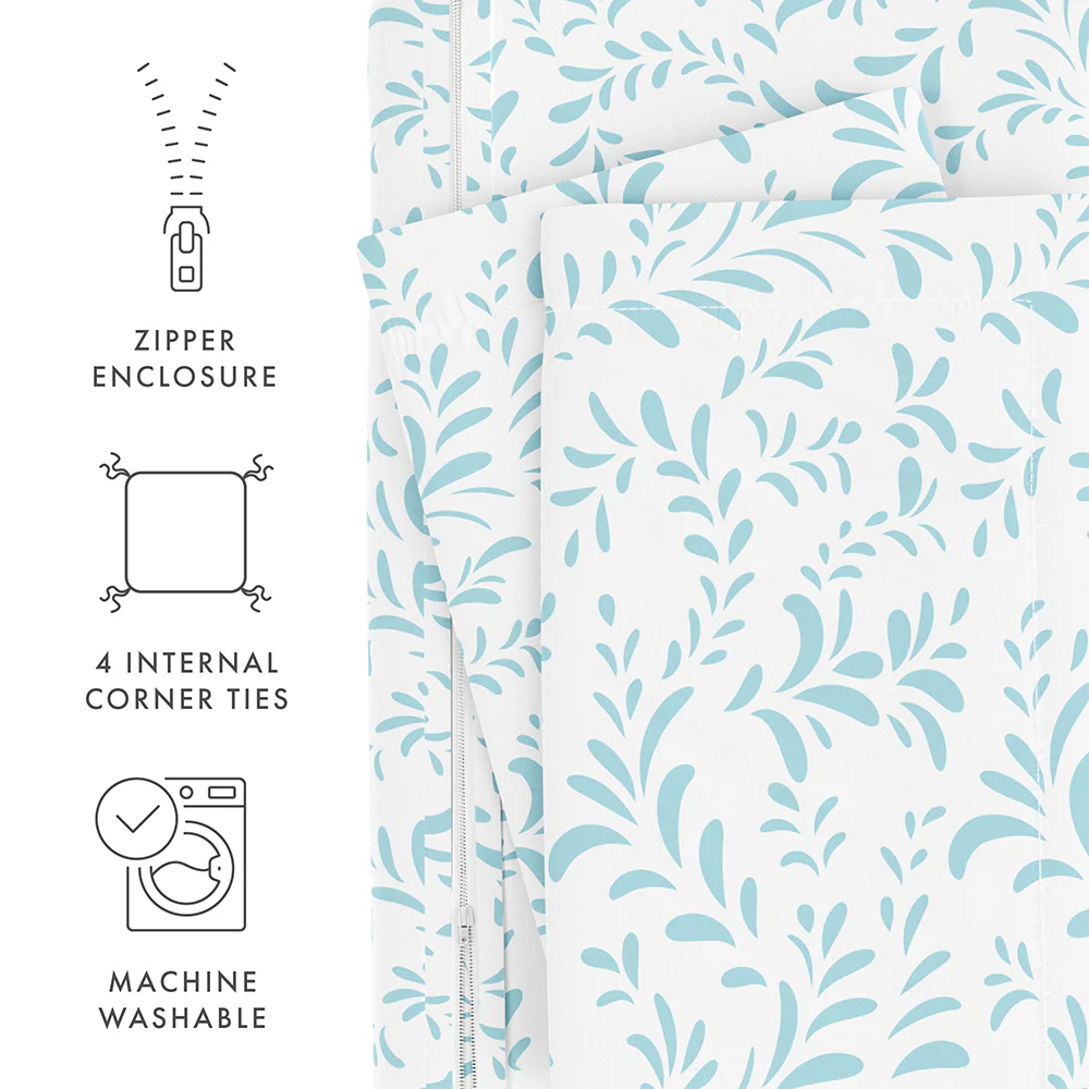 Burst of Vines Pattern 3-Piece Duvet Cover Set (Sale) - Image 26
