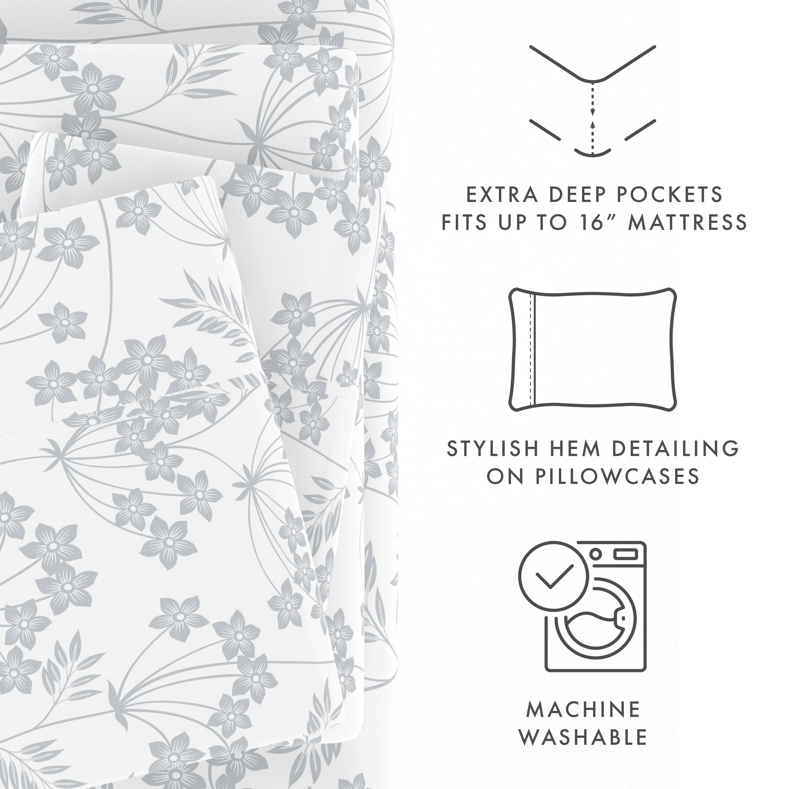 Chantilly Lace Style Pattern 4-Piece Sheet Set (Sale) - Image 7