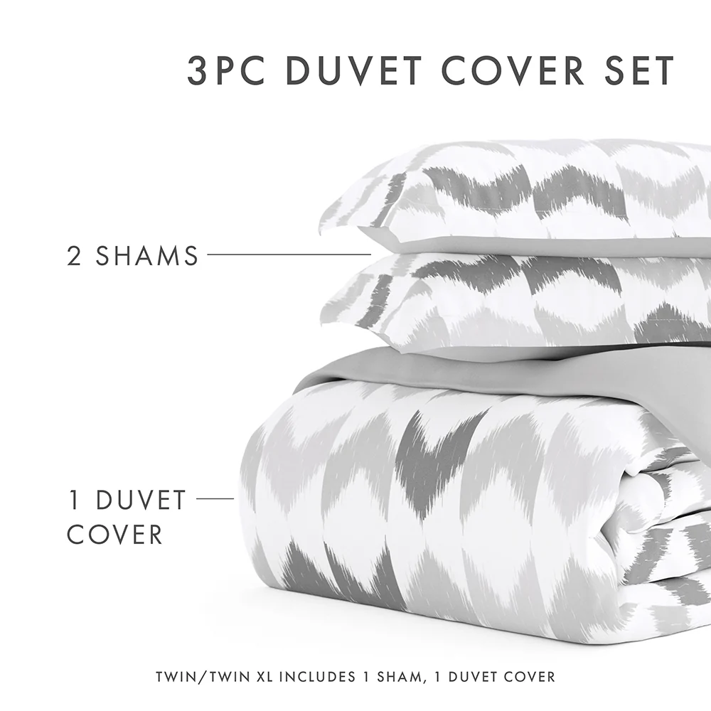Chevron Sleep Pattern 3-Piece Reversible Duvet Cover Set (Sale) - Image 13