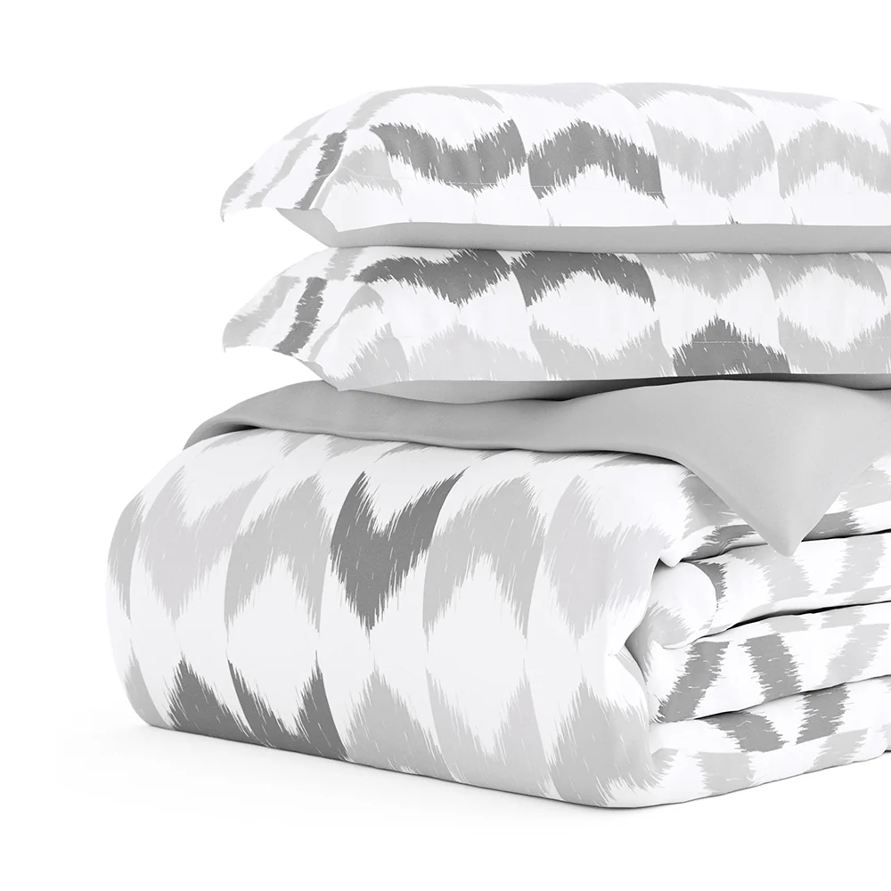 Chevron Sleep Pattern 3-Piece Reversible Duvet Cover Set (Sale) - Image 7