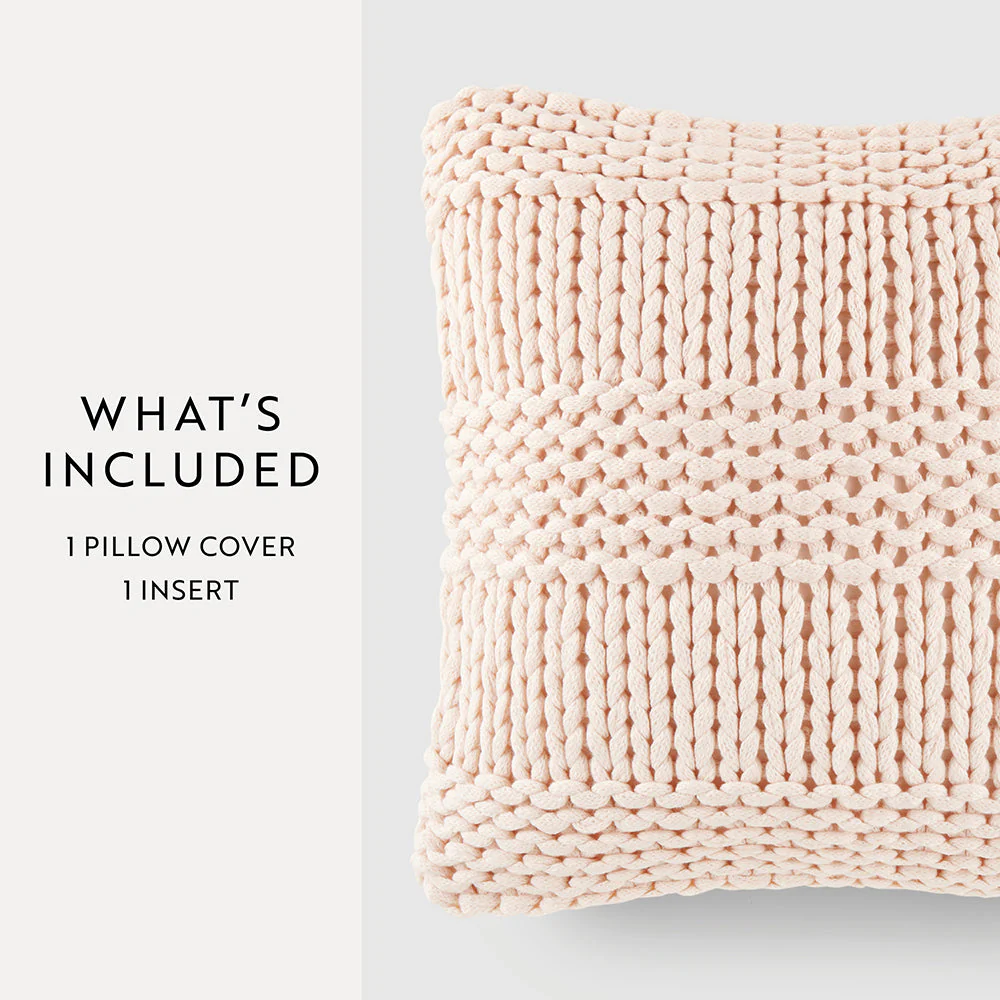 Chunky Knit Throw Pillow Cover and Insert (Sale) - Image 31