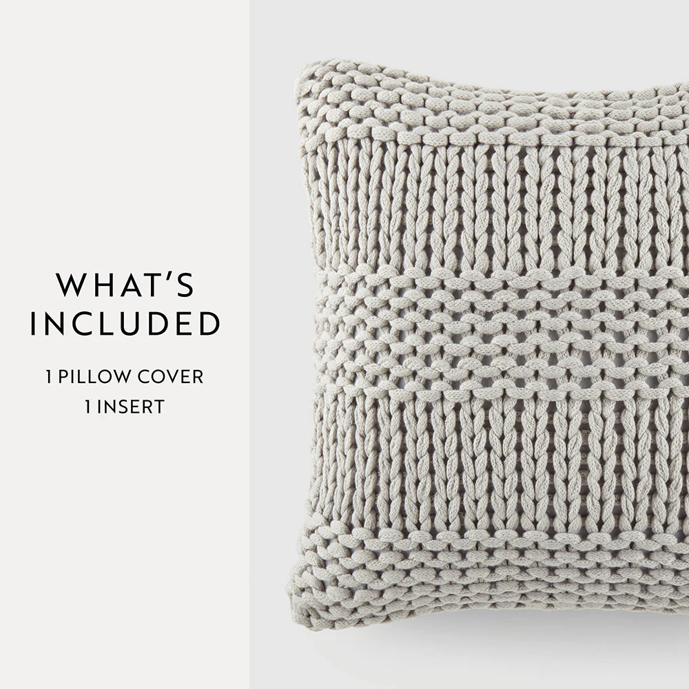 Chunky Knit Throw Pillow Cover and Insert (Sale) - Image 34