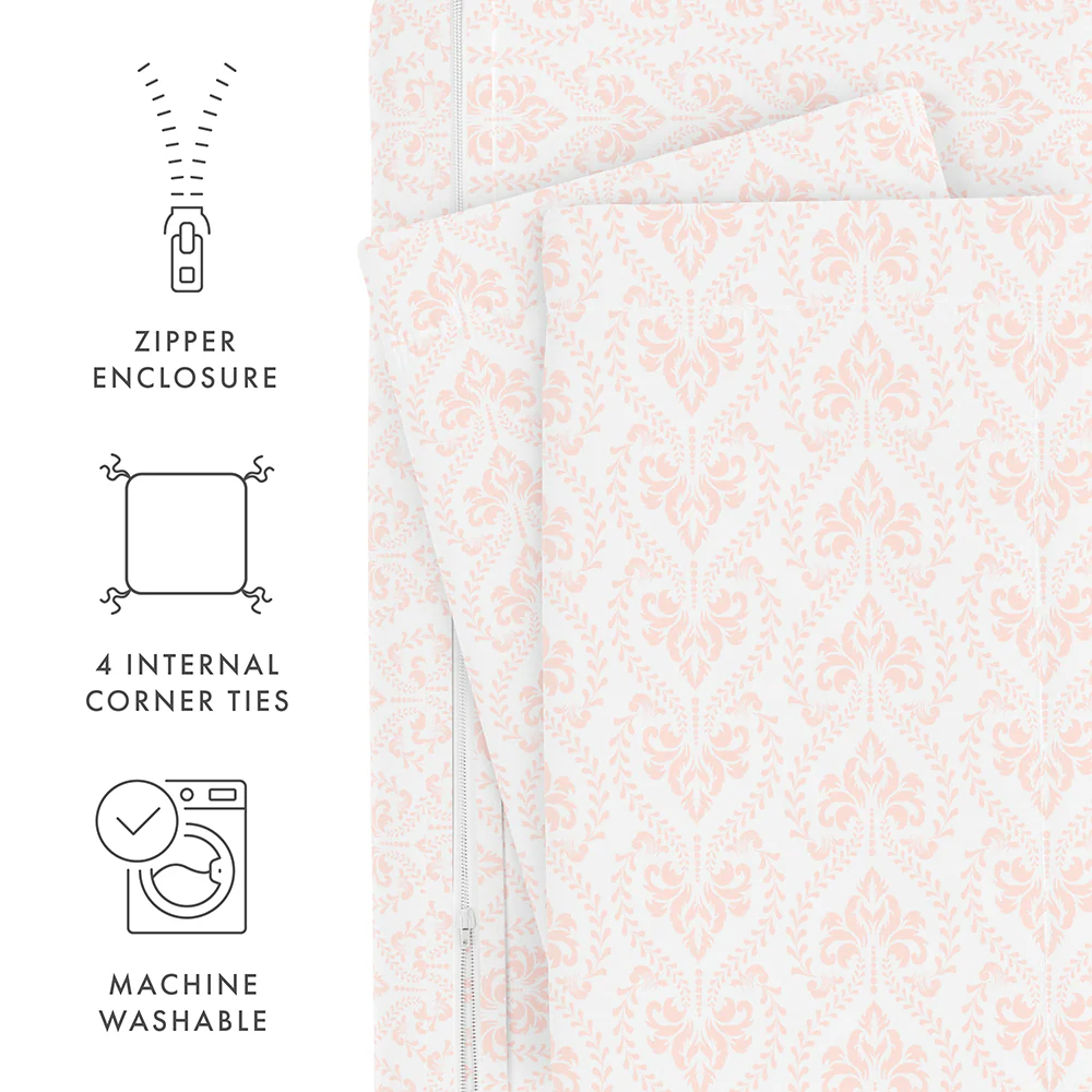 Classic in Pink Pattern 3-Piece Duvet Cover Set (Sale) - Image 9