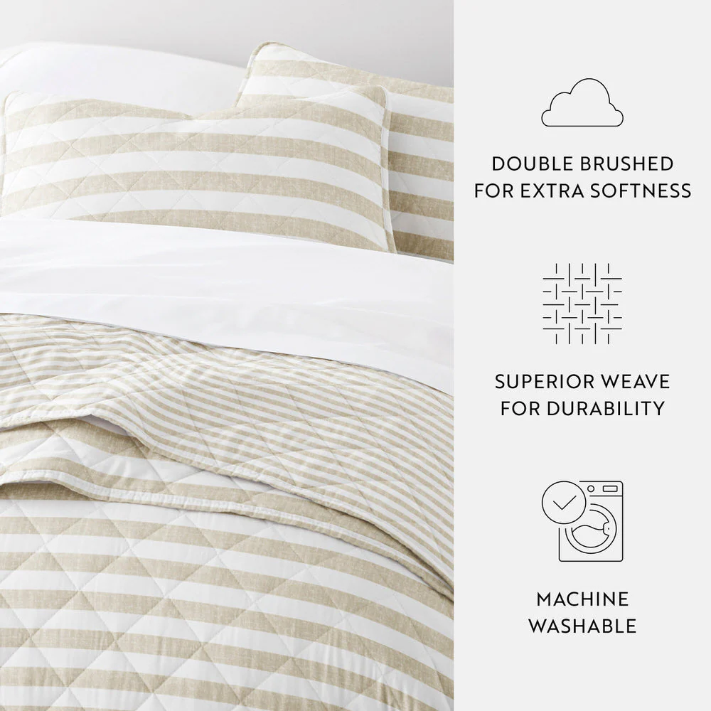 Classic Stripe Reversible Quilted Coverlet Set (Sale) - Image 20