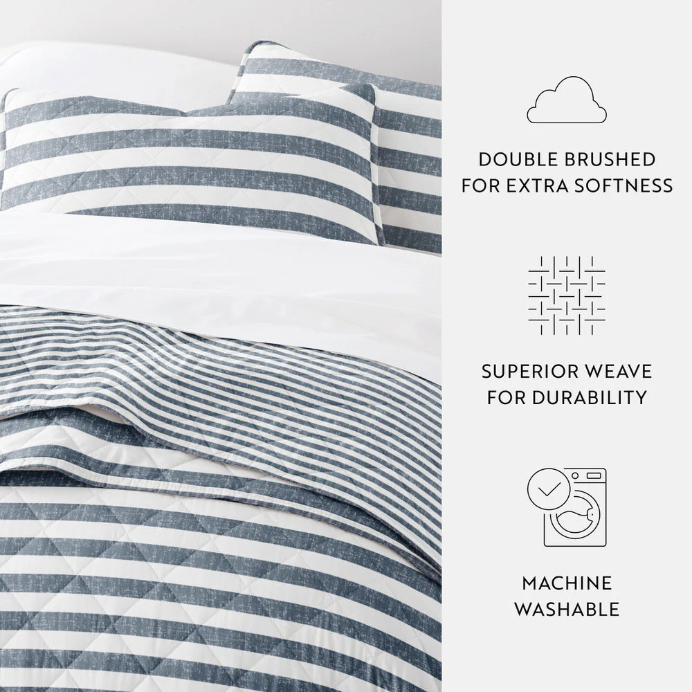 Classic Stripe Reversible Quilted Coverlet Set (Sale) - Image 21