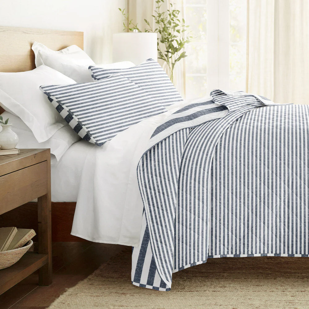 Classic Stripe Reversible Quilted Coverlet Set (Sale) - Image 4