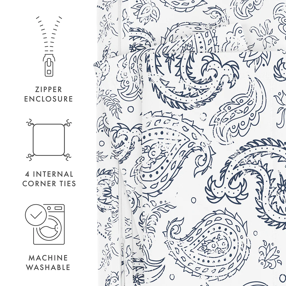Coarse Paisley Pattern 3-Piece Duvet Cover Set (Sale) - Image 17
