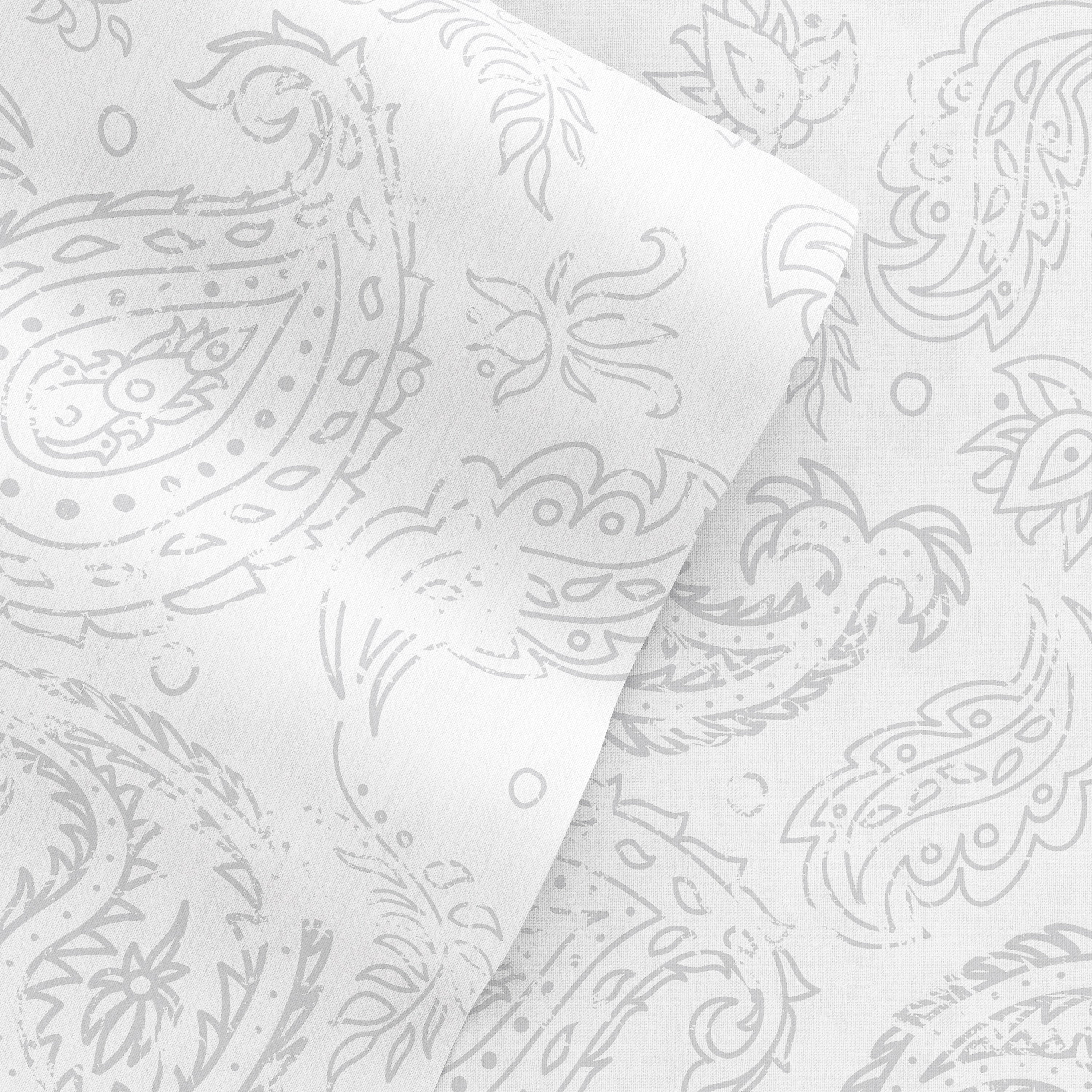 Coarse Paisley Pattern 4-Piece Sheet Set (Sale) - Image 4