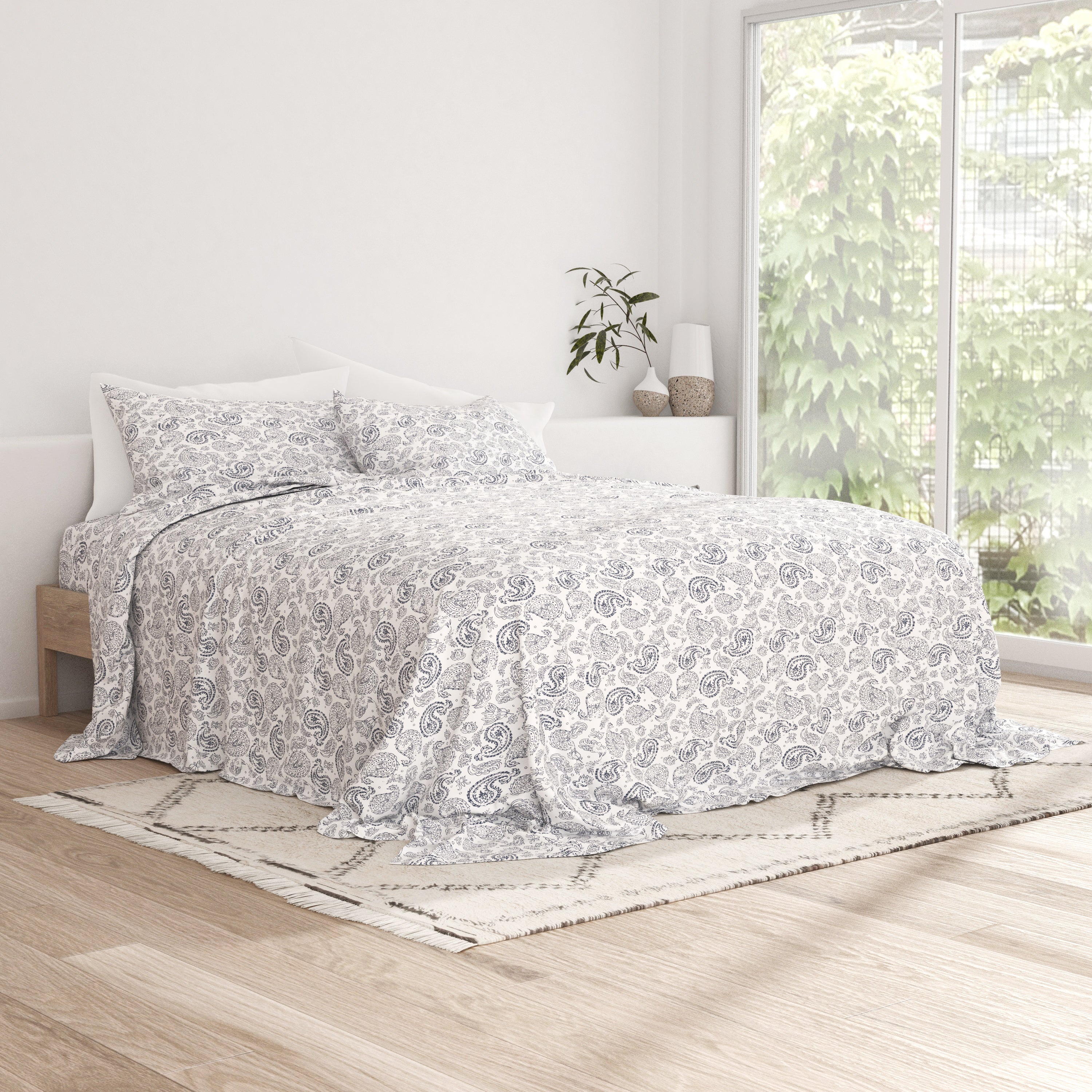 Coarse Paisley Pattern 4-Piece Sheet Set (Sale) - Image 7