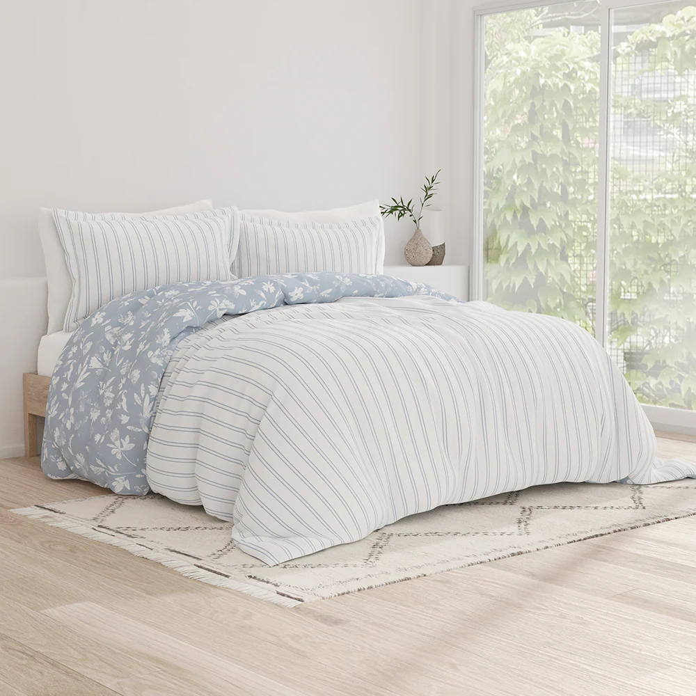 Country Home Pattern 3-Piece Reversible Duvet Cover Set (Sale) - Image 4