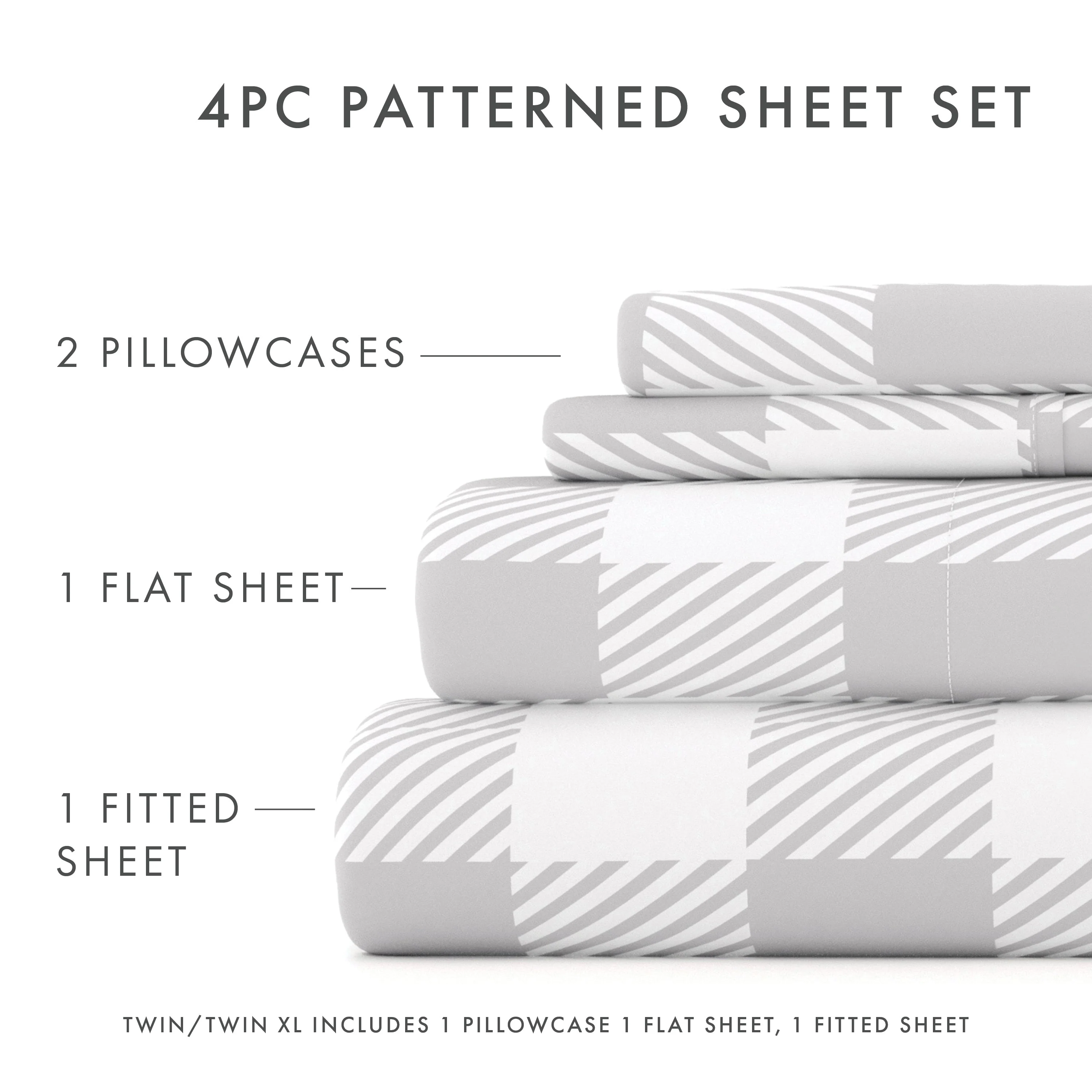 Country Plaid Pattern 4-Piece Sheet Set (Sale) - Image 5